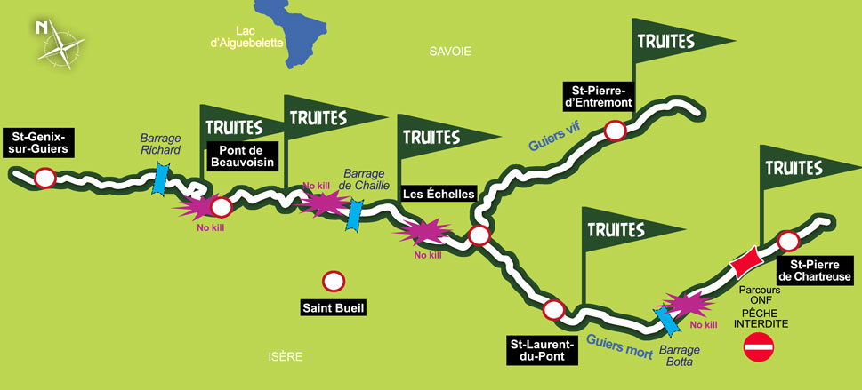 peche truite guiers